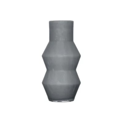 Zigzag Vase Solid Grey Large