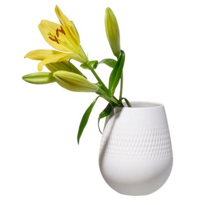 Manufacture Collier Blanc Vase Carre Small 12.5x12.5x14cm