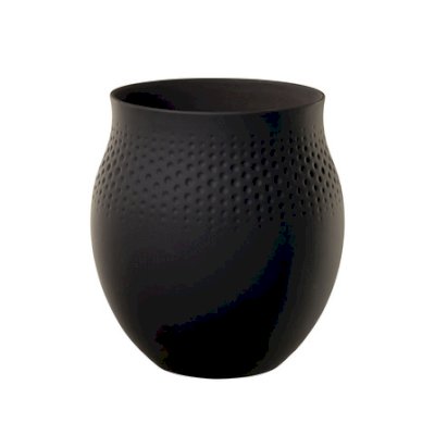 Manufacture Collier Noir Vase Perle Large 16.5x16.5x17.5cm