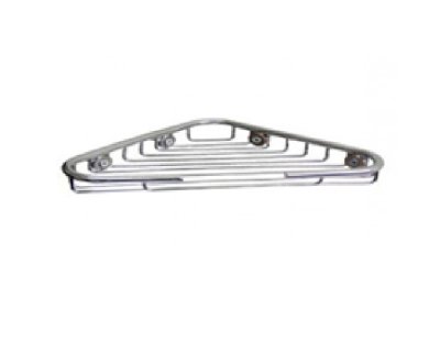 Chrome-Plated Brass Triangular Soap Dish
