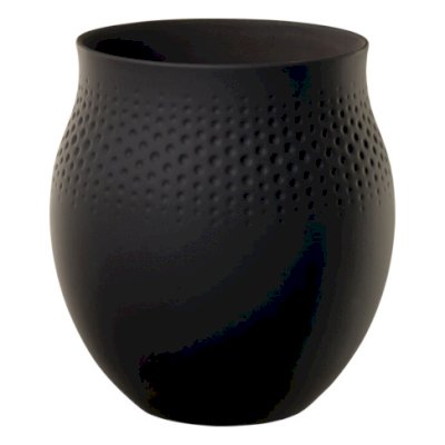 Manufacture Collier Noir Vase Perle Large 16.5x16.5x17.5cm