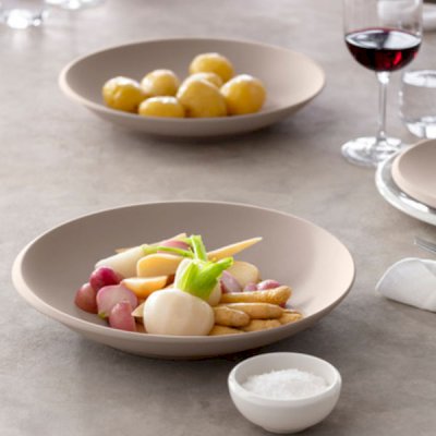 NewMoon Beige Bowl Flat 25cm
