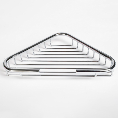 Chrome-Plated Brass Triangular Soap Dish