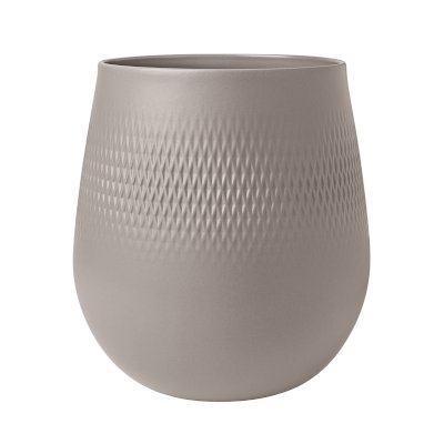 Manufacture Collier Taupe Vase Carre Large 21x23cm