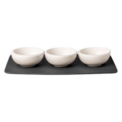 NewMoon Dip Bowl & Manufacture Rock Rectangular Multifunctional Plate