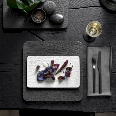 Manufacture Rock Blanc Rectangular Multifunctional Plate