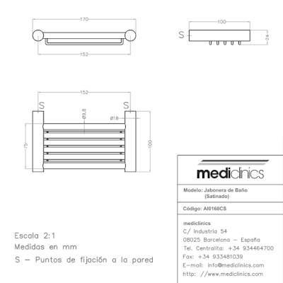 Stainless Steel Satin Spare Toilet Roll Holder
