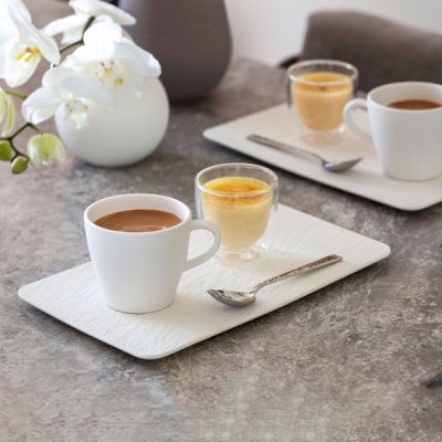 Manufacture Rock Blanc Rectangular Multifunctional Plate