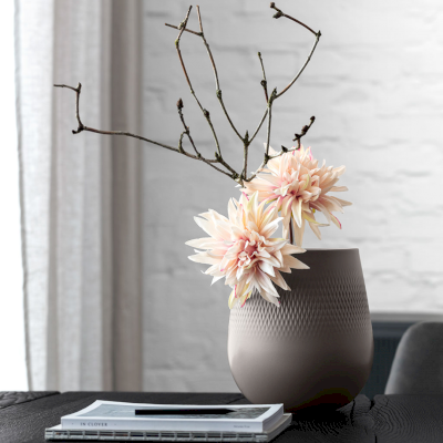 Manufacture Collier Taupe Vase Carre Large 21x23cm
