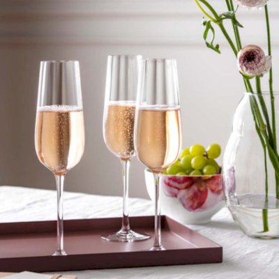 Rose Garden Champagne Flute Set 4pcs