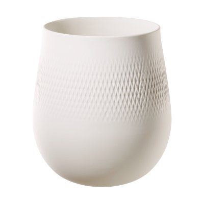 Manufacture Collier Blanc Vase Carre Large 20.5x20.5x22.5cm