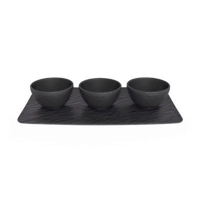 Manufacture Rock Dip Bowl Set 4pcs