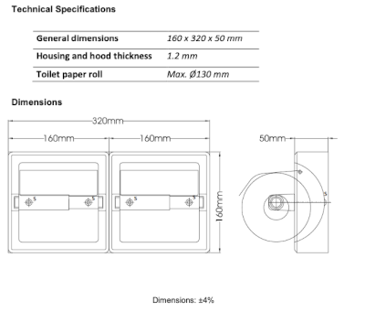 Stainless Steel Satin Double Toiler Paper Dispenser