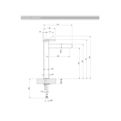 Dawn Single Lever Basin Mixer