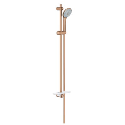 Euphoria 110 Massage Shower Rail Set in Brushed Warm Sunset