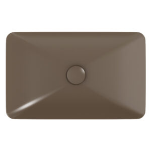 ColorIsvea Opaque 60cm Countertop Washbasin 2H Taupe Matt