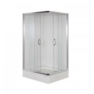 H180 Entry Square Shower Enclosure With H15 Monoblock Shower Tray
