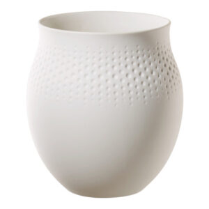 Manufacture Collier Blanc Vase Perle Large 16.5x16.5x17.5cm