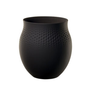 Manufacture Collier Noir Vase Perle Large 16.5x16.5x17.5cm