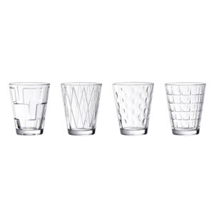 Dressed Up Water Glass Set 4pcs Clear